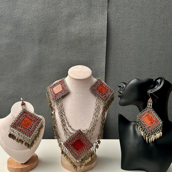 Afghan Jewelry Set (Orange)